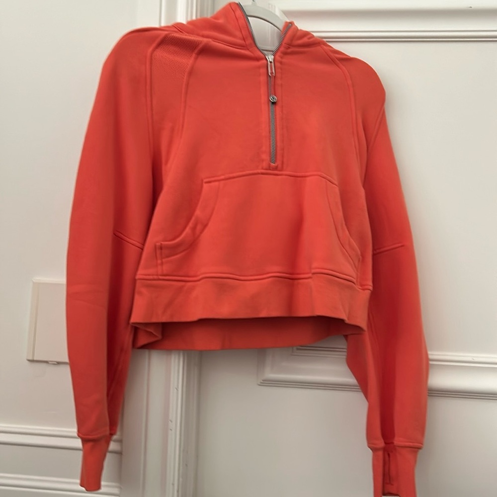 Orange Lululemon scuba hoodie